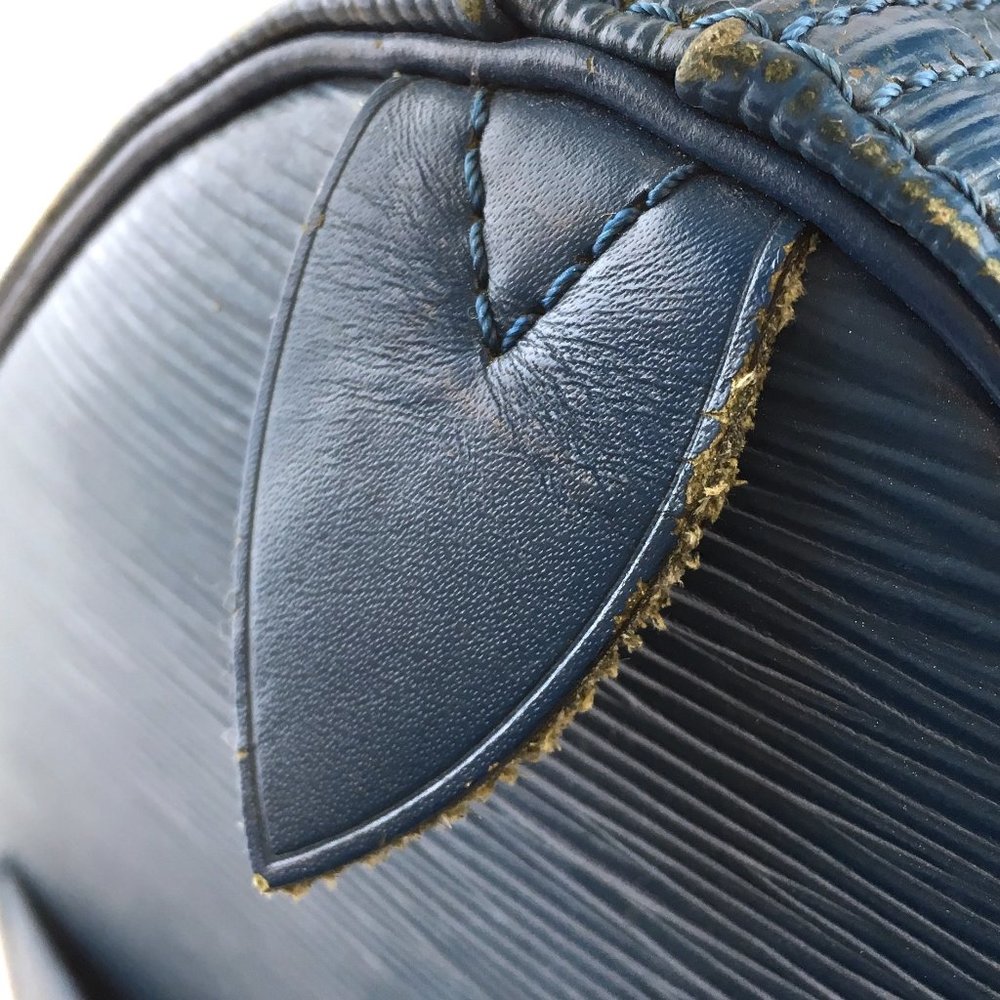 Duffle Keepall 50 Boston Monogram Lv Logo Satchel Gym Blue Epi Leather Travel Ba - Picture 8 of 14